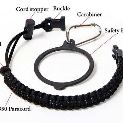 handmade paracord bottle handle with twohole safety ring carabiner