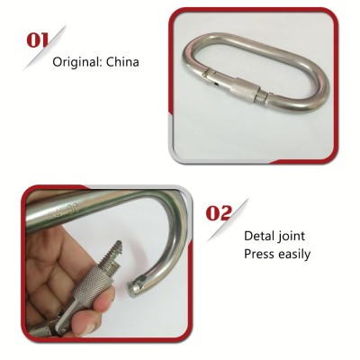 High Quality Stainless Steel 304/316 Straight Snap Hooks With Screw