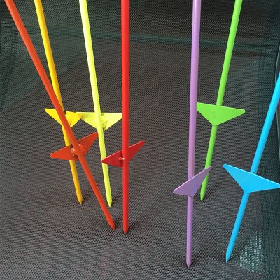 Heavy Duty Multi Colored Outdoor Drink Holder Stakes-Set of 6