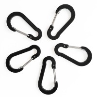 Carabiner 5PCS 2 Inch / 5cm Flat Gourd Shape Mini Clip Small Locking Keychain Keyring Spring Hook Biner for Keys Other Items Rating for Daily Indoor Outdoor Life Home Hammocks Camping Hiking
