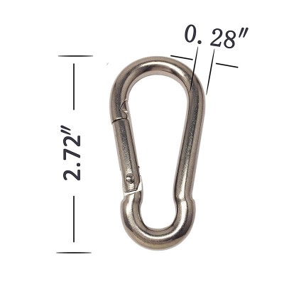 12 pcs 3/16-inch Stainless Steel Wire Rope Cable Clamps(M5) with 6-pcs Carabiner(M7)