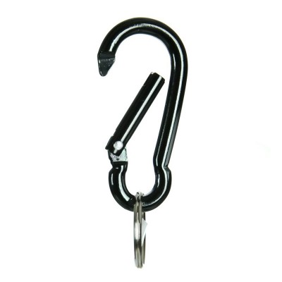 Fusion Climb 2.5″ Compact Aluminum Novelty Keychain Carabiner Belt Backpack Snap Hook Black 10-Pack