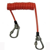 Stainless Steel Wire Tool Lanyard with carabiner
