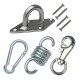 Hammock Chair Hanging Kit Heavy Duty Hardware 500 LB Capacity Spring, Swivel Hook and Ultimate Ceiling Hanger Mount with 4 Screws