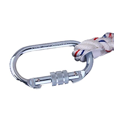 Safety Lanyard Rope & Carabiner,Large Snap Locking Hook